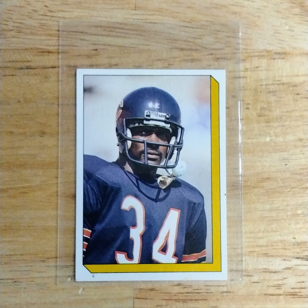 1986 Topps Stickers Mini Walter Payton